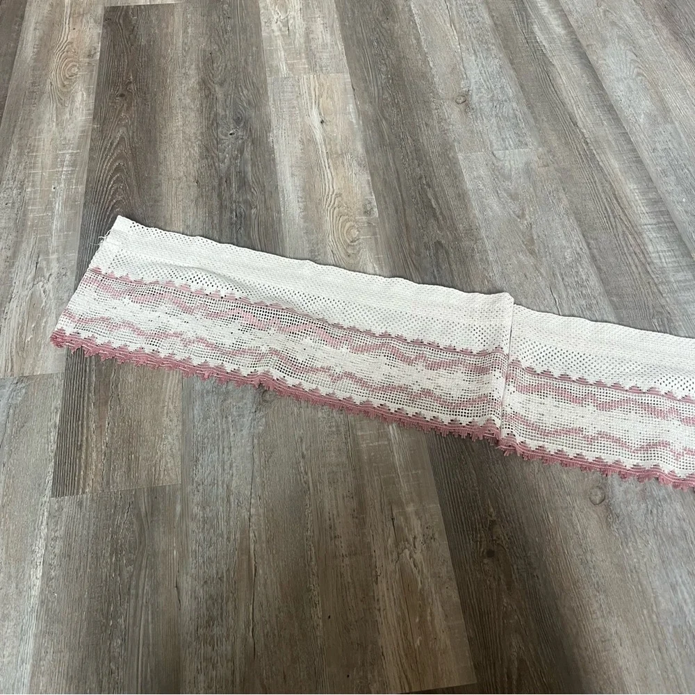 💥🍒VTG Lace Cream & Maude Curtains‎ 2 Panels 2 Valance💥🍒